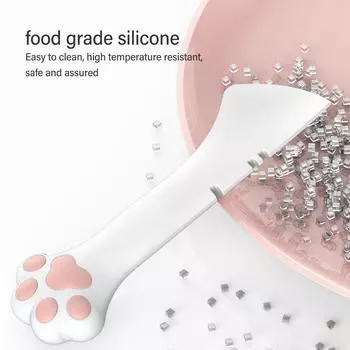 2 шт. Ложка для кошачьего корма, безопасная, прочная, силиконовая, изогнутая головка, экономящая усилия, портативная, открывашка для кошачьего корма для дома и путешествий, тряпичная кукла и