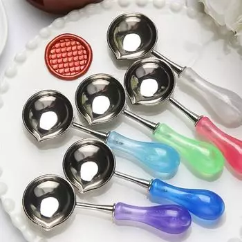 2 шт. Ложка для печати сургуча Ложка для плавления сургуча Термостойкий винтажный конверт фиолетовый