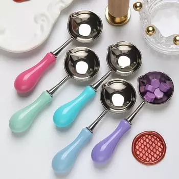 2 шт. ложка для печати сургуча, ложка для плавления сургуча, термостойкий винтажный конверт своими руками белый