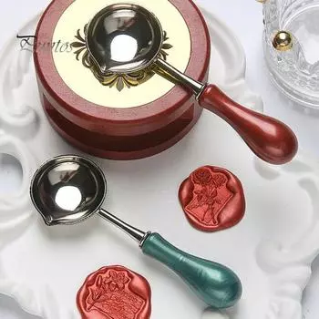 2 шт. ложка для печати воска, ложка для плавления воска, термостойкий винтажный конверт, сделай сам, поделка, приглашения на свадьбу, ложка для подогрева печати воска фиолетовый