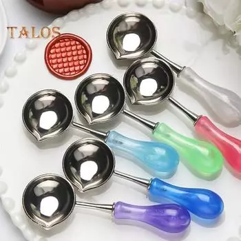 2 шт. ложка для печати воска, ложка для плавления воска, термостойкий винтажный конверт, сделай сам, поделка, приглашения на свадьбу, ложка для подогрева печати воска коричневый