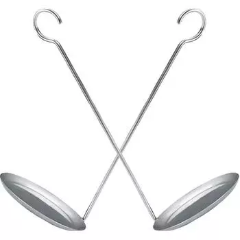 2 шт. ложка из нержавеющей стали для креветочного пирога с металлической ручкой, инструмент для жарки на кухне, форма для закусок, гаджеты для выпечки с воронкообразными кастрюлями серебряный