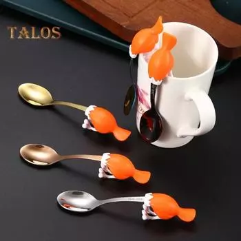 2 шт. ложки для перемешивания с полированной поверхностью, портативные удобные ложки из нержавеющей стали для мороженого, чая, офисного использования