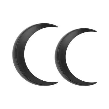2 шт. лунная вилка для волос ABS декоративная портативная лунная шпилька для волос для повседневных покупок косплеи чёрный