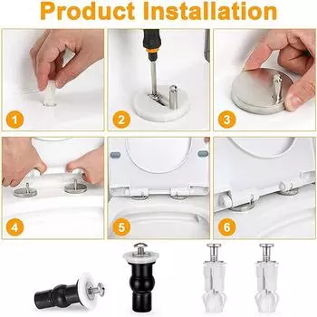 2 шт. M5 винты для сиденья унитаза гайка крышка верхняя фиксация глухое отверстие монтажные комплекты аксессуары для ванной комнаты сменные винты для сиденья унитаза