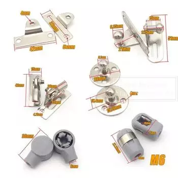 2 шт. M6 M8 автомобильный газовый стержень тяга фитинг шаровой штифт соединительный клапан пружинный держатель универсальный для багажника передний капот багажник