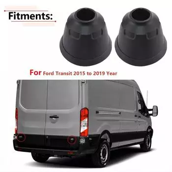 2 шт. Магнитная накладка на бампер задней грузовой двери, черная для Ford Transit 2015-2019