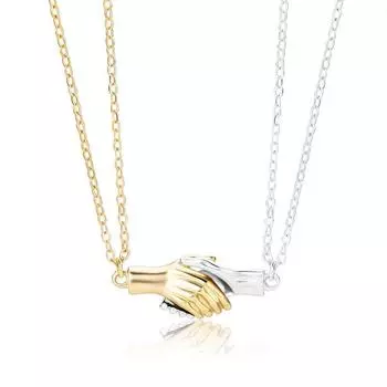 2 шт. Магнитное ожерелье для пары «держись за руки», ожерелье для влюбленных, держащихся за руки, для женщин и мужчин, модные ювелирные изделия, подарок, тренд