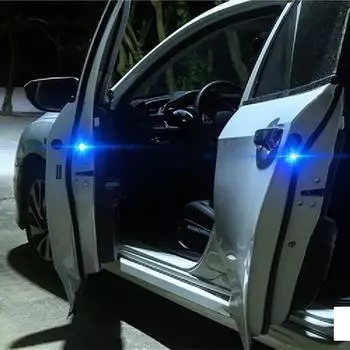2 шт. Магнитный беспроводной 5-светодиодный предупреждающий фонарь для предотвращения столкновений при открытии двери для Hyundai ix35 iX45 iX25 i20 i30 Sonata, Verna, Solaris
