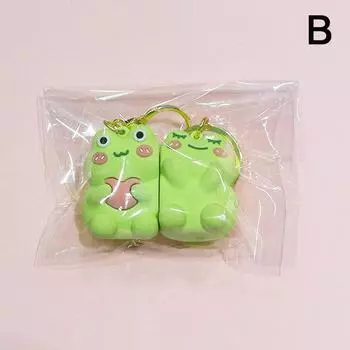 2 шт. Магнитный брелок Милый мультяшный кулон в виде медведя и кролика Креативные аксессуары для подвешивания на сумку Милый парный брелок Подарок Украшение