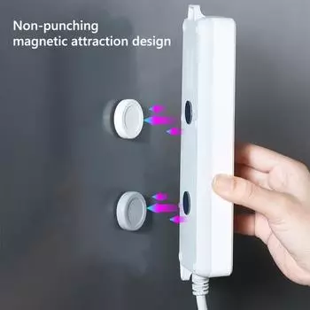 2 шт. магнитный держатель для пульта дистанционного управления круглый настенное крепление анти-потерянный многофункциональный телевизор контроллер кондиционера маршрутизатор удлинитель крюк для хранения фиксатор белый