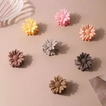 2 шт., маленькая коготь для волос в форме цветка, яркий цвет, заколка для волос, пластиковая заколка для волос на затылке из смолы, аксессуары для волос для ежедневной вечеринки розовый