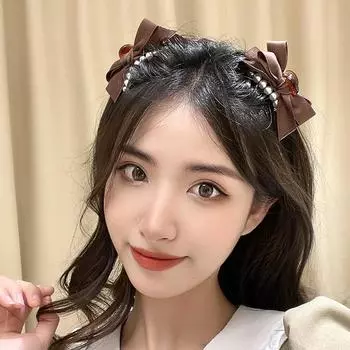 2 шт. Маленькие заколки-крабики с жемчугом в виде бантика для волос для женщин и девочек, черные держатели для хвостика, зажимы-крабики, заколки-бабочки, заколки для волос, набор аксессуаров для волос