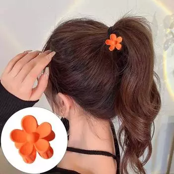 2 шт., маленький коготь для волос в форме цветка, легко открывается, сильная фиксация, боковая шпилька, пластиковая смола, мини-заколка для волос, аксессуар для волос для ежедневной вечеринки фиолетовый