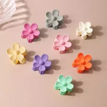 2 шт., маленький коготь для волос в форме цветка, легко открывается, сильная фиксация, боковая шпилька, пластиковая смола, мини-заколка для волос, аксессуар для волос для ежедневной вечеринки белый