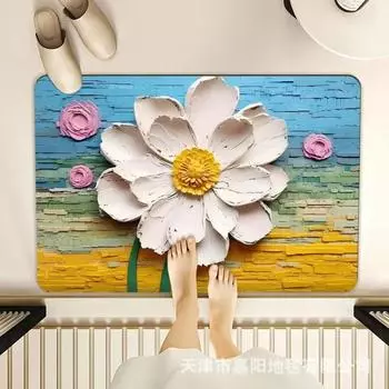 2 шт. масляная живопись диатомовая грязь напольный коврик для ванной впитывающий коврик для кухни напольный коврик украшение нескользящий ковер 40*60cm