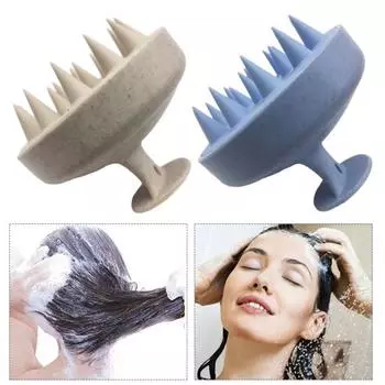 2 шт., массажер для кожи головы, щетка для шампуня со скребком для волос, отшелушивающее средство для обработки кожи головы, перхоть, силиконовый для женщин и мужчин A