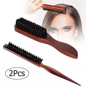 2 шт. Массажная щетка для волос, разглаживающая щетина, мягкая салонная расческа для волос 2Pcs