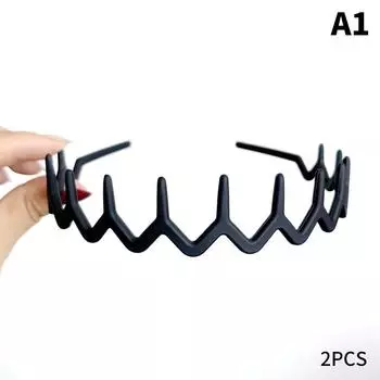 2 шт. матовые повязки на голову для девочек, женские пластиковые обручи для волос в форме зубов, тонкие нескользящие повязки на голову для девочек и детей, аксессуары для волос