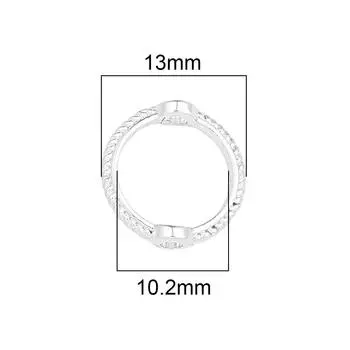 2 шт., медное круглое кольцо с двойным отверстием, кружевное кольцо из бисера для изготовления ювелирных изделий своими руками, аксессуары для рукоделия 13mm
