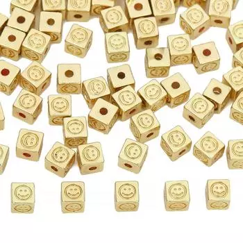 2 шт. медные кубические бусины-шармы подвески для ожерелья серьги браслет для самостоятельного изготовления ювелирных изделий золотой