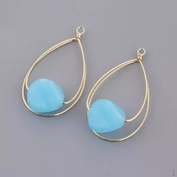 2 шт. Медные подвески с двойной петлей для изготовления ювелирных изделий