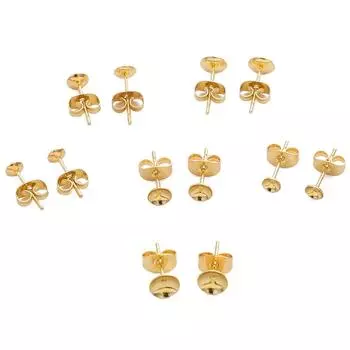 2 шт. медные серьги в форме чаши с имитацией иглы для изготовления ювелирных изделий своими руками, аксессуары для рукоделия 6mm