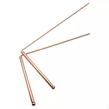 2 шт. медных стержней для биолокации, обнаружения, стержней для обнаружения, традиционных портативных для поиска