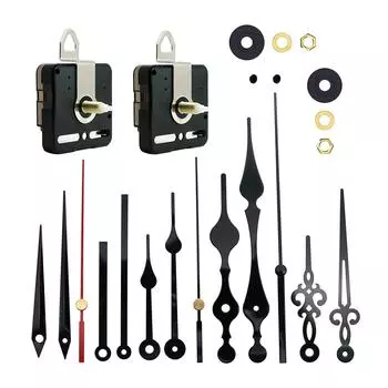 2 шт., механизм движения настенных часов, замена механизма с 5 разными парами стрелок для рукоделия, запасные части, аксессуары