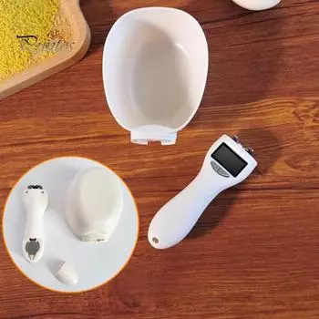 2 шт. мерная ложка для еды 800 г / 0,1 г высокоточный ЖК-дисплей 5 единиц сменная ложка для корма для домашних животных готовки выпечки 2pcs