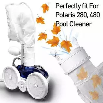 2 шт. мешок для чистки бассейна для Polaris 280/480, прочные швы, простая установка, запасная часть для чистки бассейна белый