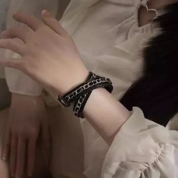 2 шт. металлическая цепь панк заклепки браслет влюбленных рука веревка ретро Y2K звезды браслеты женщины Star