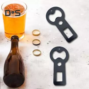 2 шт. металлическая открывалка для бутылок пива, газировки с веревкой портативная многофункциональная открывалка для бутылок с брелком подарок для любителей активного отдыха 2pcs