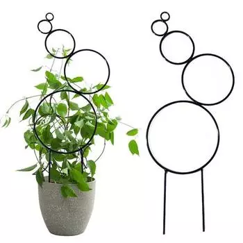 2 шт., металлическая рама для лазания, кронштейн для горшка с черепахой, простая установка, садовая рама для лазанья для красивых, здоровых растений чёрный