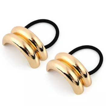 2 шт. металлическая резинка для волос конский хвост манжета для волос геометрический головной убор для женщин девочек