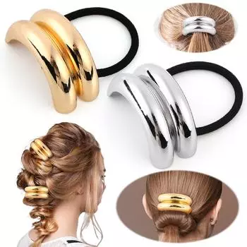2 шт. металлическая резинка для волос конский хвост манжета для волос ретро манжета для волос обертка аксессуары для волос