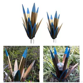 2 шт., металлическая текила, деревенская скульптура, украшение для дома, украшение для газона, декор из растений агавы