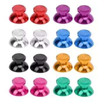 2 шт. металлические аналоговые ручки стики контроллер алюминиевый сплав металлический джойстик портативная игра Blue