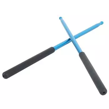 2 шт., металлические барабанные палочки, противоскользящие барабанные палочки из алюминиевого сплава для электронных барабанов, ударный инструмент W119, синий