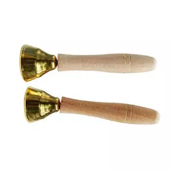 2 шт. Металлические колокольчики Чистый звук Безопасный закругленный угол Легкие Портативные Многоцелевые Звенящие колокольчики для