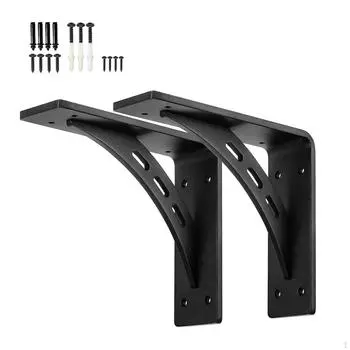 2 шт. металлические настенные кронштейны для полки L прочный прочный опорный держатель