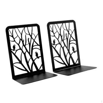 2 шт. Металлические подставки для книг, декоративные подставки для книг, подставка с абстрактным дизайном, держатель для полки Style B