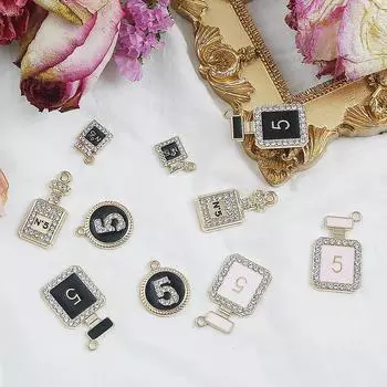 2 шт. Металлические подвески со стразами для изготовления ювелирных изделий, браслета, ожерелья 16mm чёрный