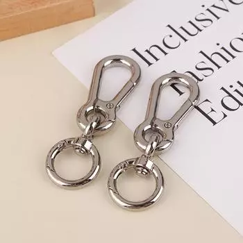 2 шт. Металлические пружинные карабины Клипса Брелок для ключей от машины Пружинные поворотные пряжки с триггером для сумок Ключи
