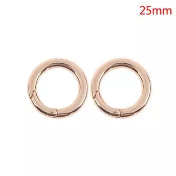 2 шт. металлические пружинные уплотнительные кольца, пряжки, зажимы, карабины, кошельки, сумки, аксессуары 25mm розового золота