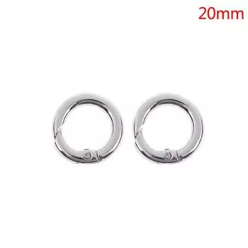 2 шт. металлические пружинные уплотнительные кольца, пряжки, зажимы, карабины, кошельки, сумки, аксессуары 20mm серебряный