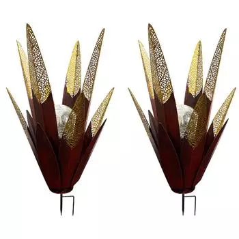 2 шт. Металлические скульптуры в стиле текила, красочные украшения для сада в стиле текила # 2Pcs синий