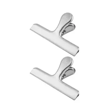 2 шт. Металлические зажимы для запечатывания пакетов, зажимы для писем и документов, матовые, прочные, термостойкие, водонепроницаемые, устойчивые к ржавчине, для кухни s