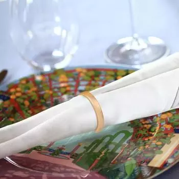 2 шт., металлические золотые держатели для салфеток, пряжки, простые в использовании, элегантный рождественский стол серебряный