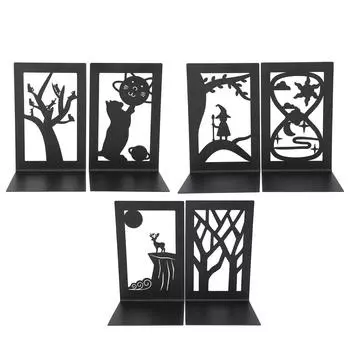 2 шт. Металлический держатель для книг, настольная книжная полка, разделитель для хранения книг и документов, принадлежности для рукоделия Cat Tree Cat Planet Cat Tree+